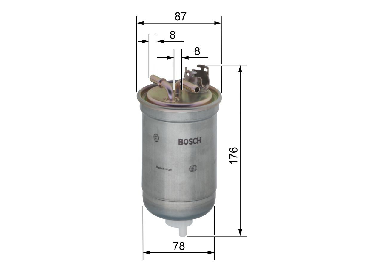 Фільтр тонкого очищення палива Bosch 0450906267 ціна, від 11.11 USD