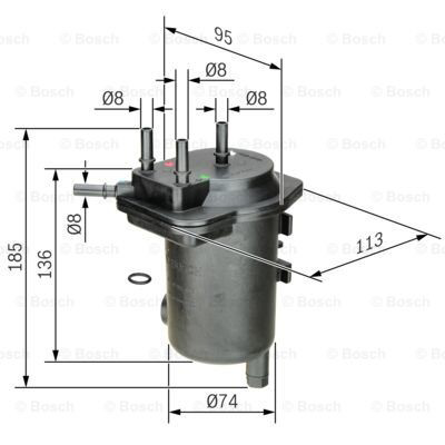 Купити 0450907008 Bosch Фільтр-відстійник палива грубої очистки