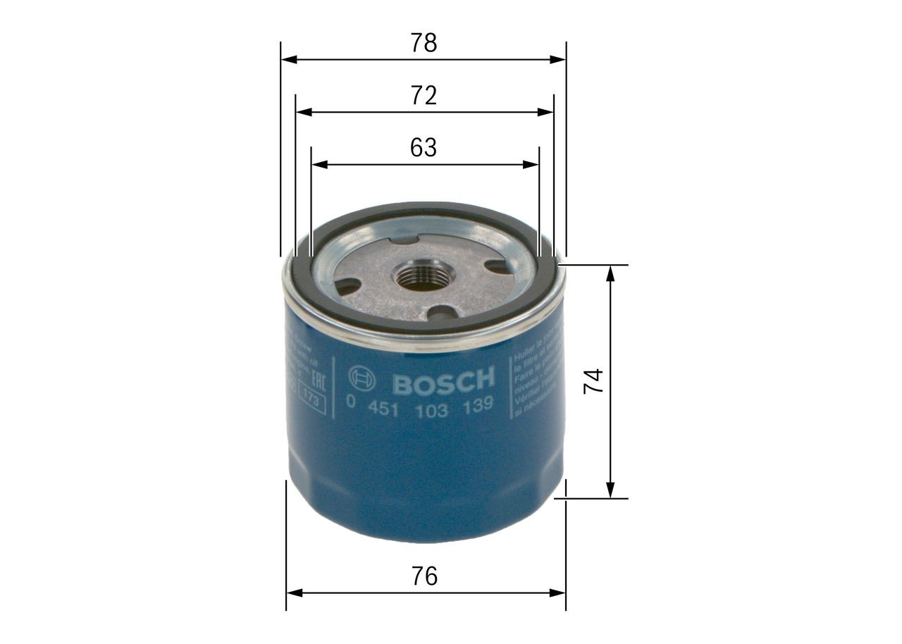 Масляний фільтр двигуна Bosch 0451103139 ціна, від 7.45 USD