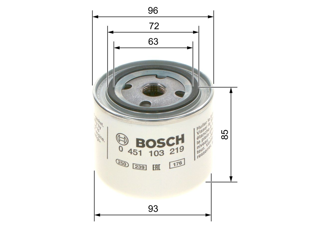 Купити 0451103219 Bosch Фільтр очищення масла відцентровий
