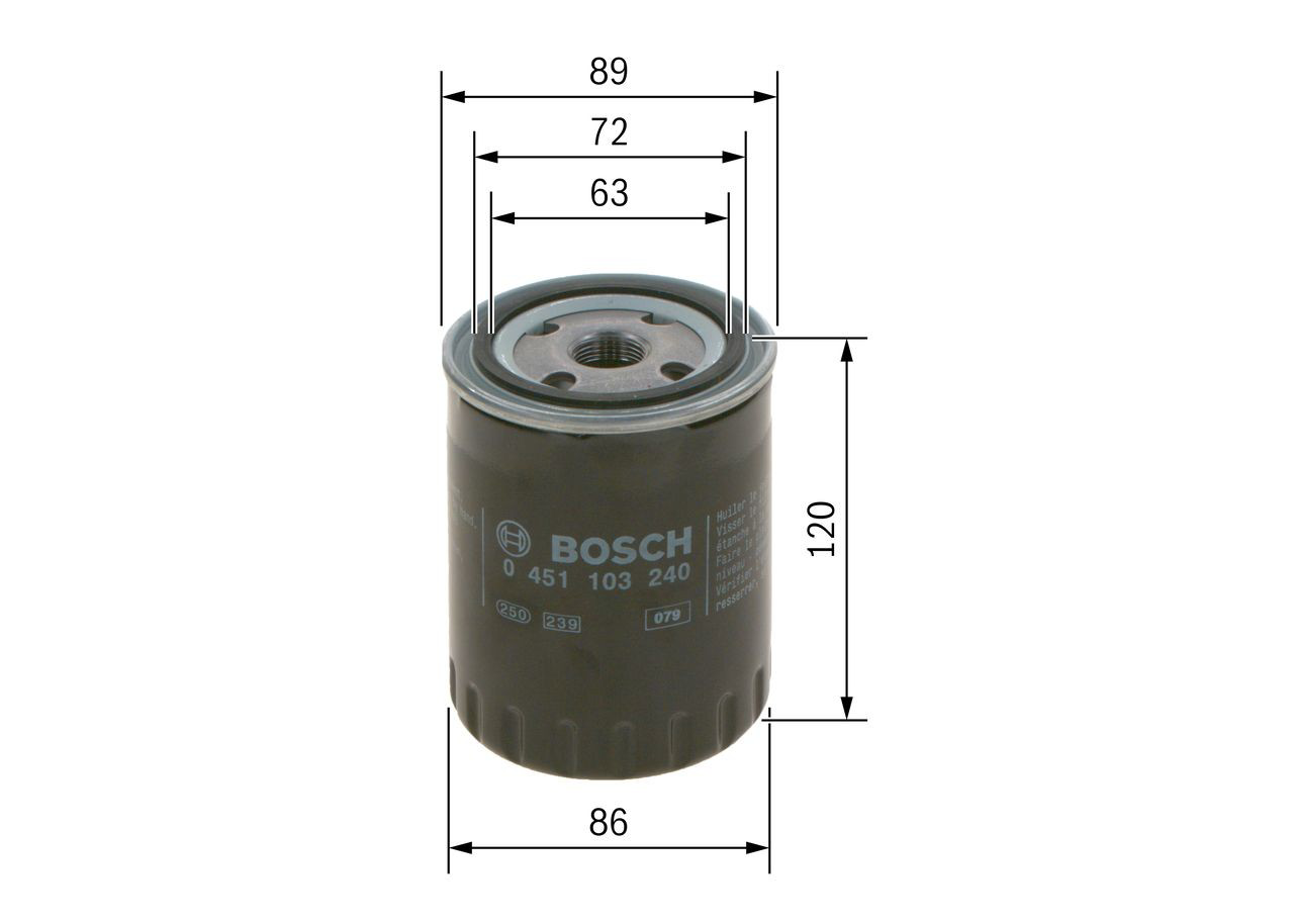 Масляний фільтр двигуна Bosch 0451103240 ціна, від 4.67 USD