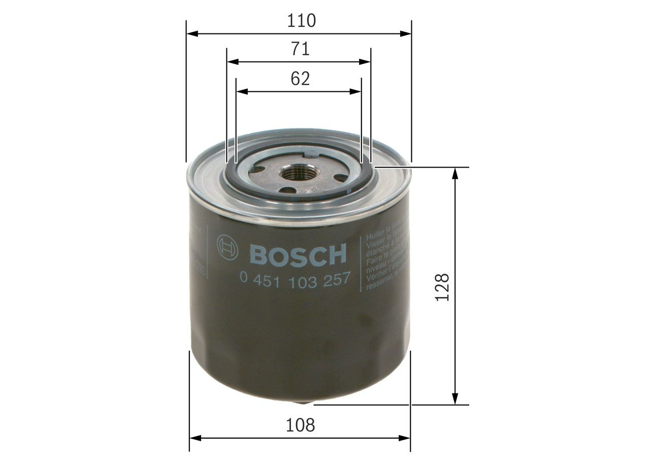 Масляний фільтр двигуна Bosch 0451103257 ціна, від 5.37 USD