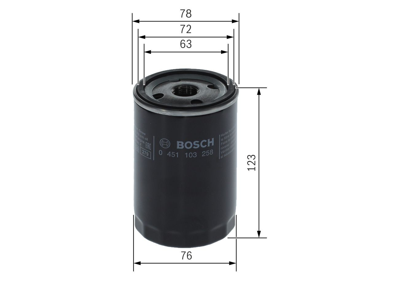 Купити 0451103258 Bosch Фільтр очищення масла відцентровий