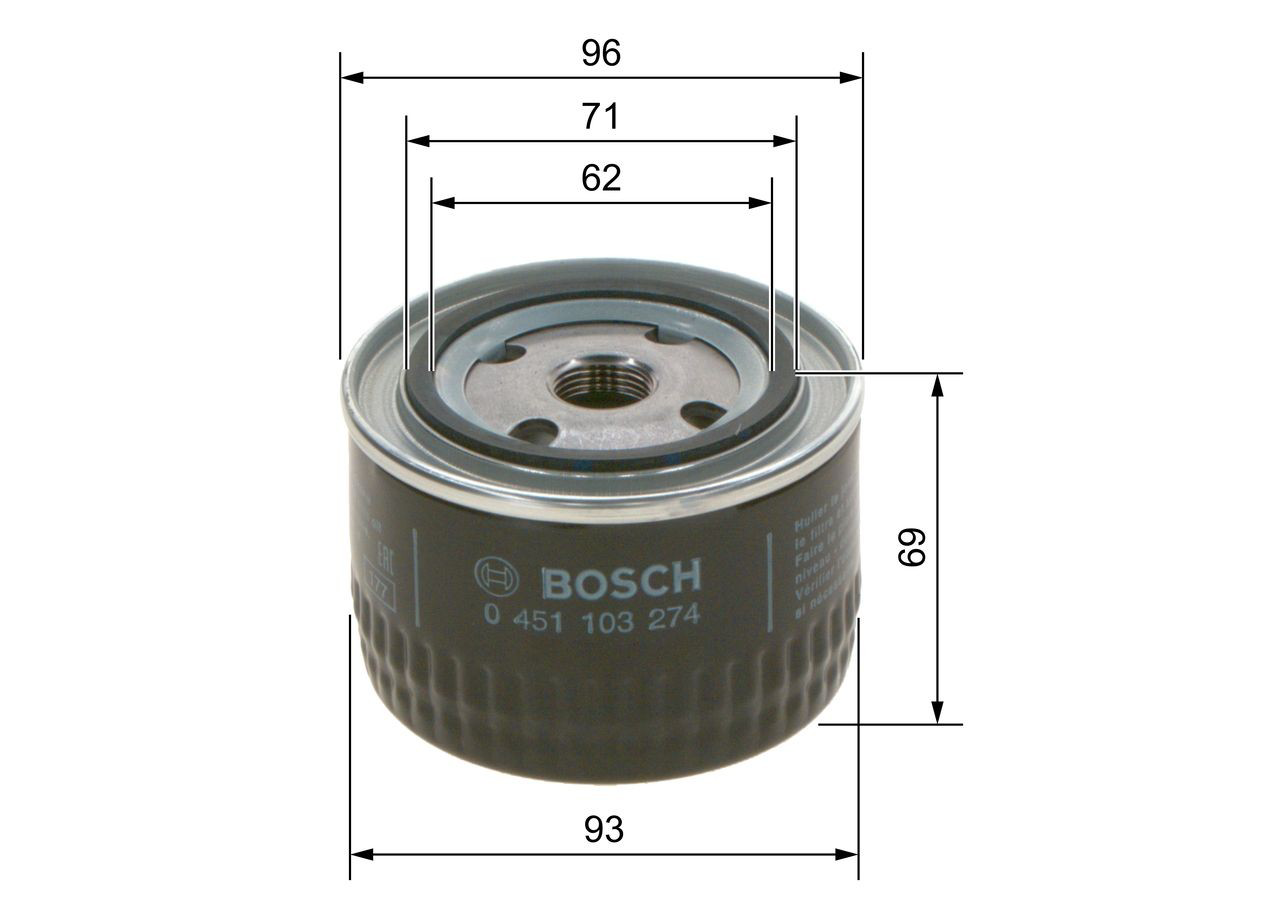 Масляний фільтр двигуна Bosch 0451103274 ціна, від 4.93 USD