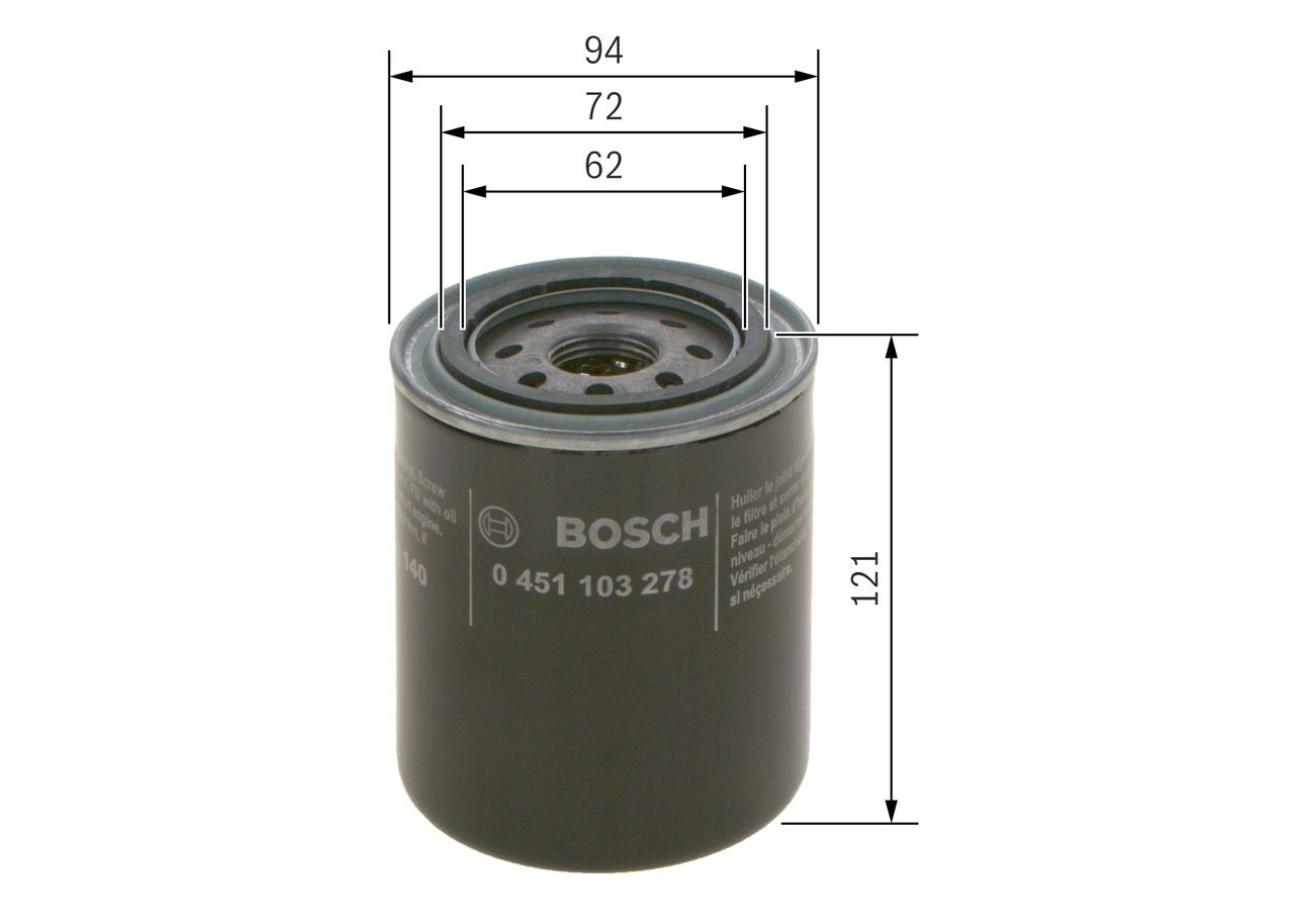 Купити 0451103278 Bosch Фільтр очищення масла відцентровий