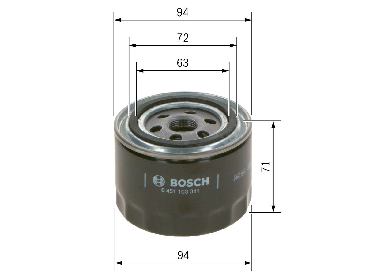 Купити 0451103311 Bosch Фільтр очищення масла відцентровий