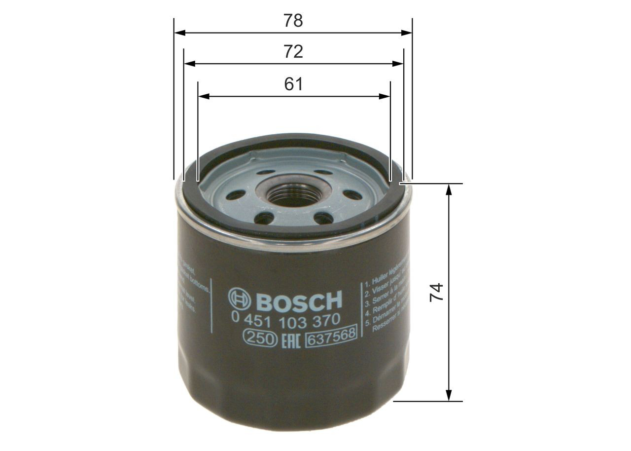 Корпус масляного фільтра Bosch 0451103370