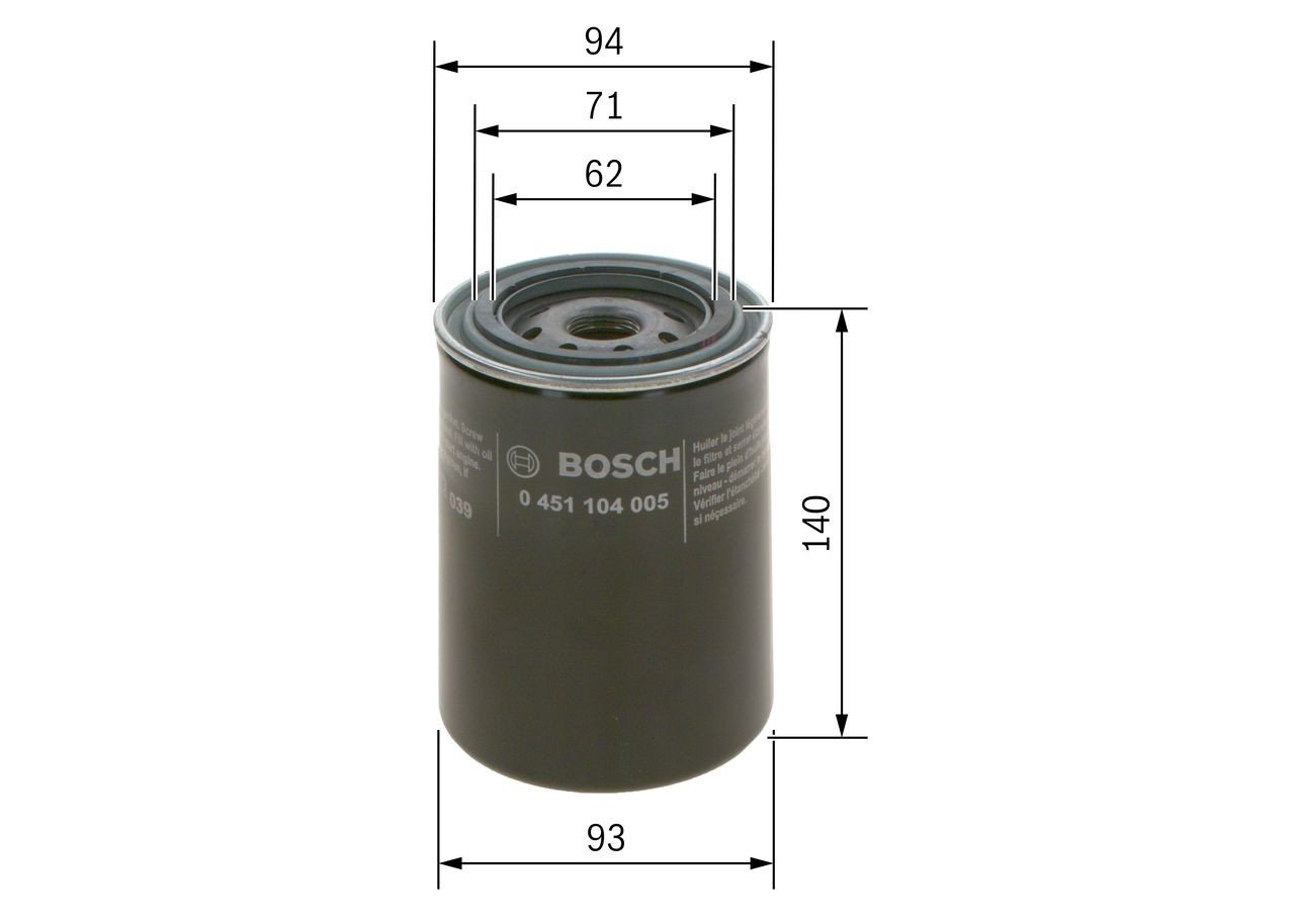 Фільтр гідравлічної системи 0451104005 Bosch