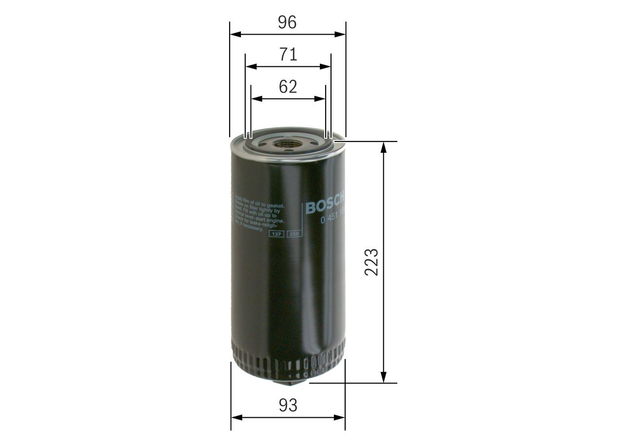 Фільтр гідравлічної системи 0451104015 Bosch