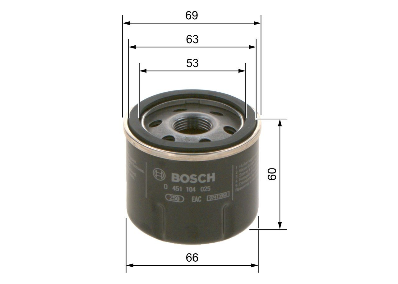 Фільтр масляний Bosch 0451104025