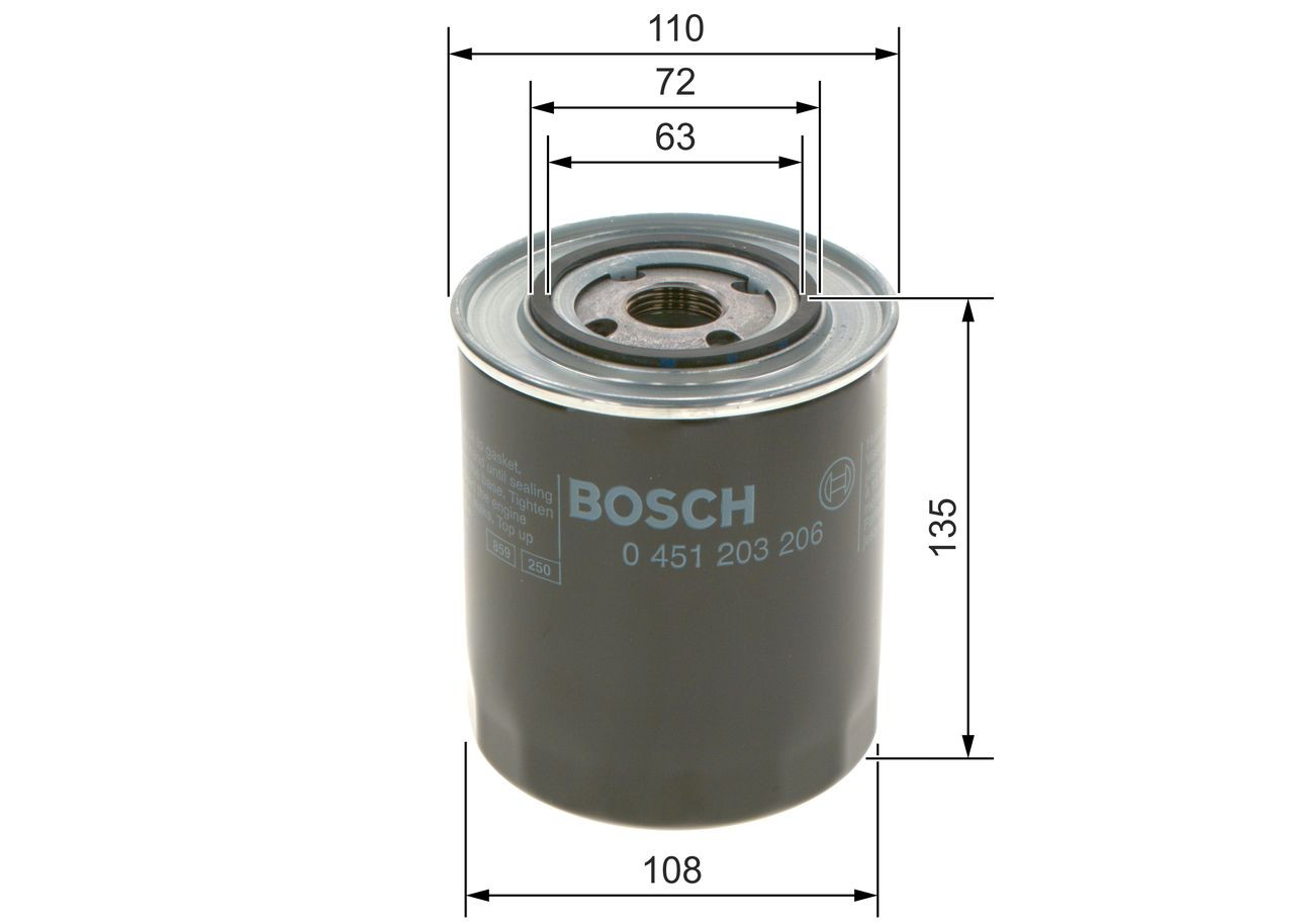 Купити 0451203206 Bosch Фільтр очищення масла відцентровий