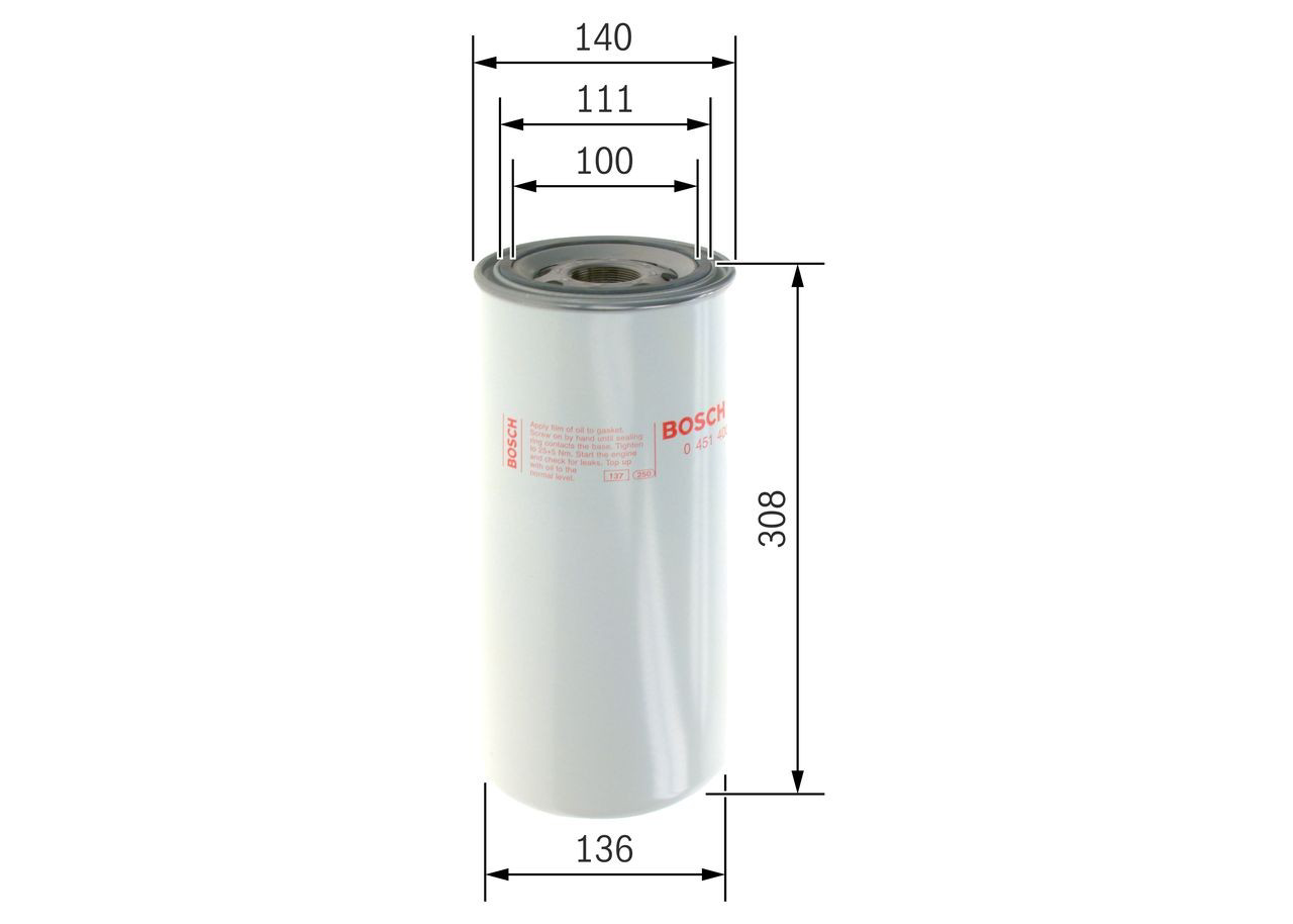 Купити 0451403208 Bosch Фільтр очищення масла відцентровий