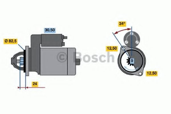 Стартер автомобільний Bosch 0986010850