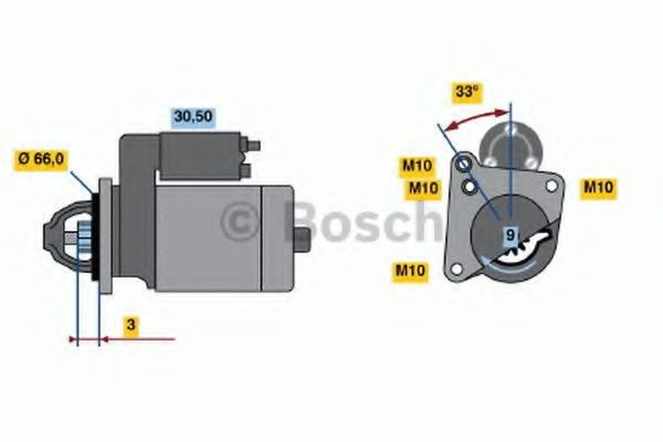0986016570 Bosch Стартер двигуна
