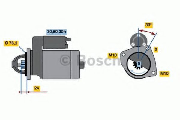 Стартер Bosch 0986017110 ціна, від 38.01 USD