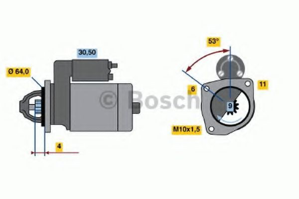 Стартер автомобільний Bosch 0986017840