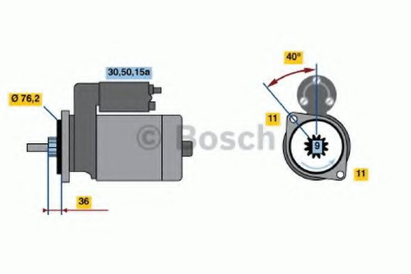 Купити 0986018200 Bosch Стартер