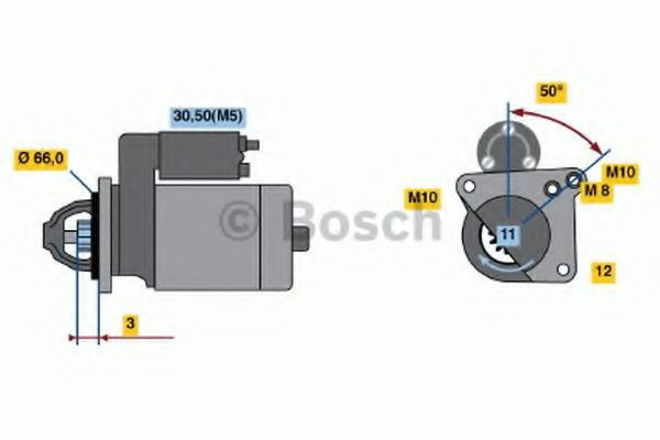 0986020131 Bosch Стартер двигуна