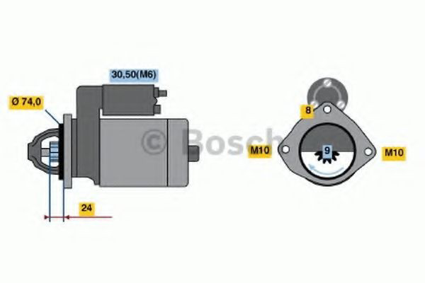 0986021230 Bosch Стартер двигуна