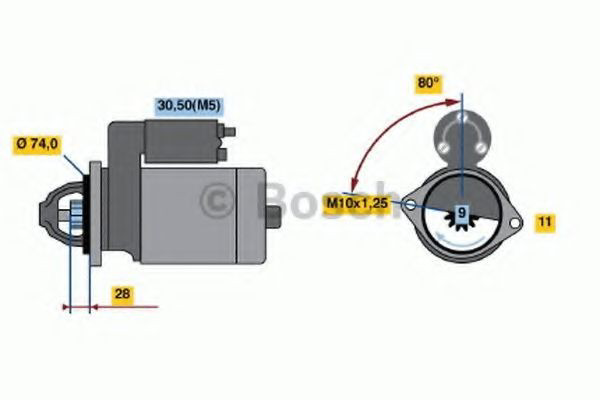 0986021550 Bosch Стартер двигуна