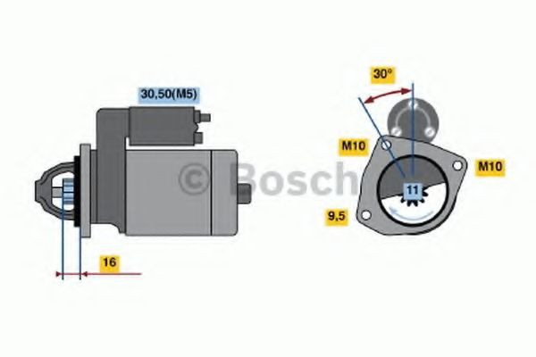 Стартер автомобільний Bosch 0986022131