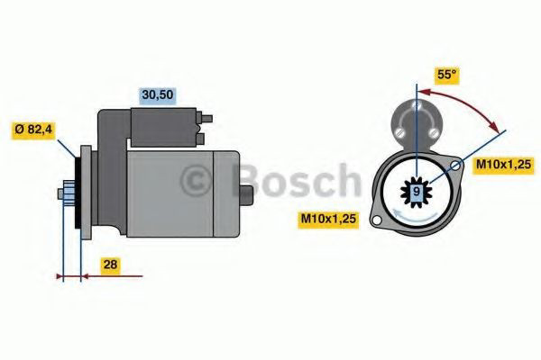 Стартер 0986022820 Bosch