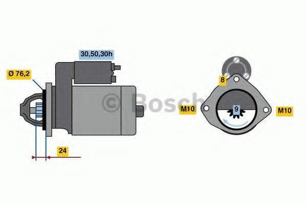 Стартер 0986022880 Bosch