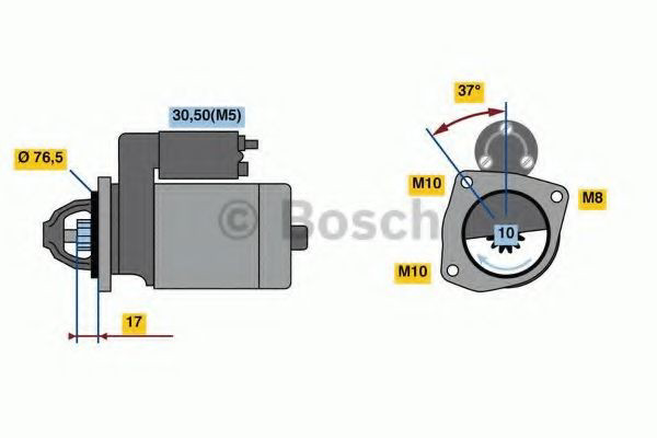 Стартер автомобільний Bosch 0986023530