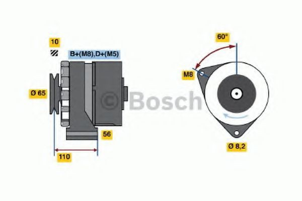 Генератор Bosch 0986034220 ціна, від 84.47 USD