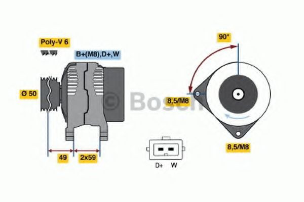 Купити 0986038950 Bosch Генератор