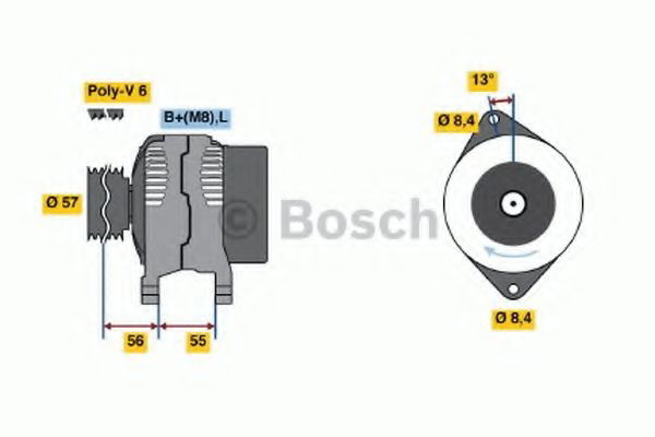 0986040370 Bosch Авто генератор