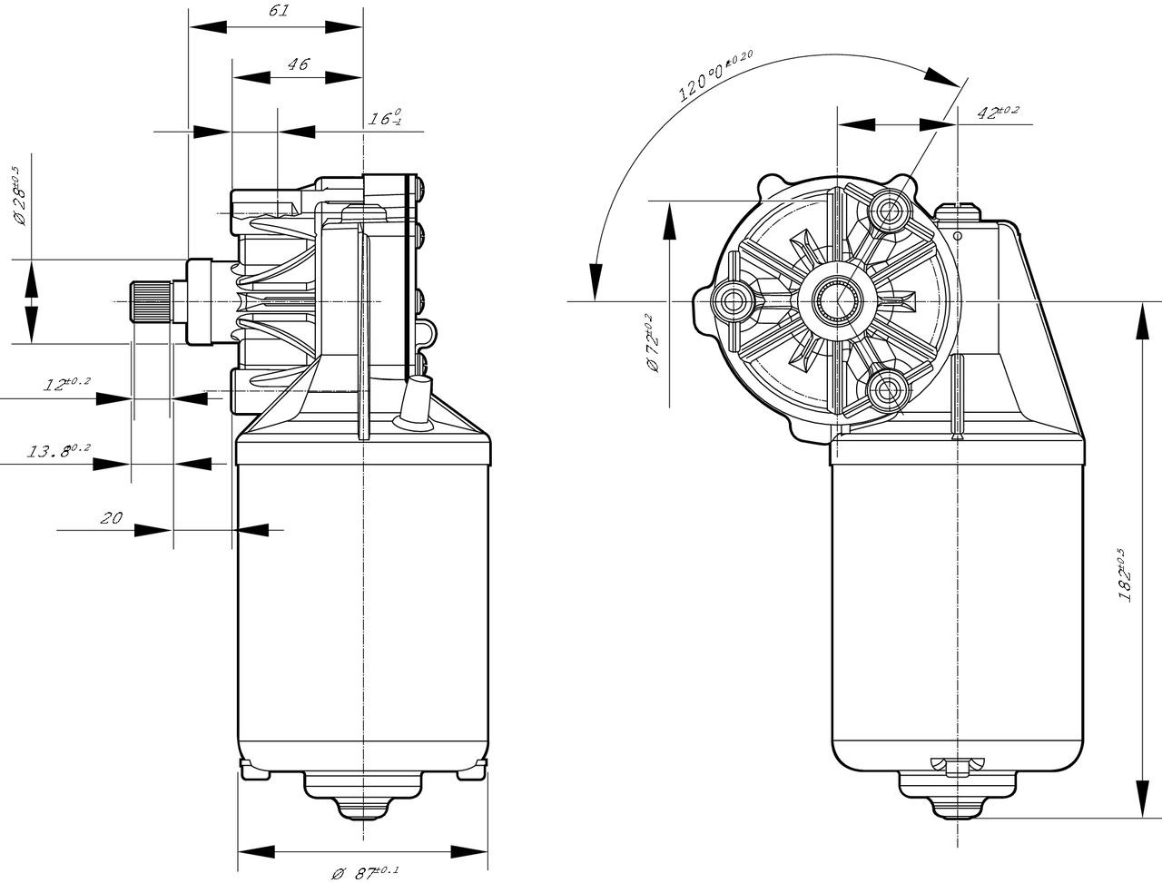 Двигун склоочисника лобового скла (трапеції) 0986337409 Bosch