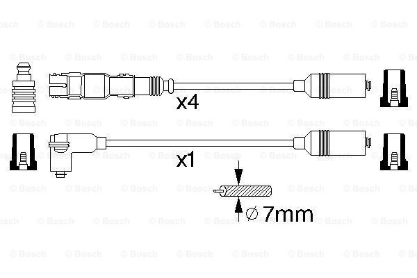 Купити 0986356304 Bosch Провід високовольтні, комплект