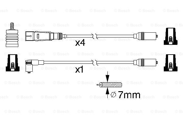 0986356317 Bosch Проводи високовольтні