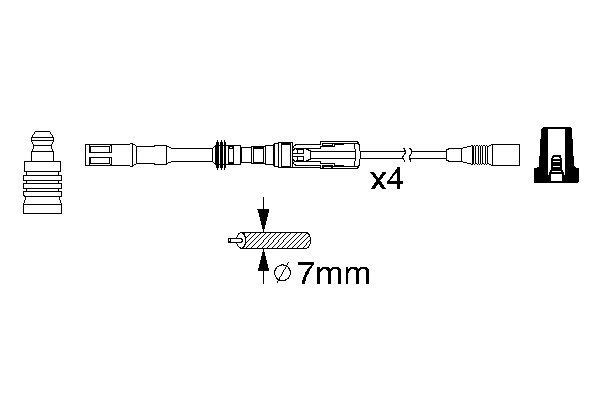 0986356337 Bosch Проводи високовольтні