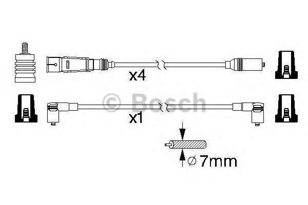 Купити 0986356338 Bosch Провід високовольтні, комплект