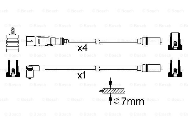 Купити 0986356339 Bosch Провід високовольтні, комплект