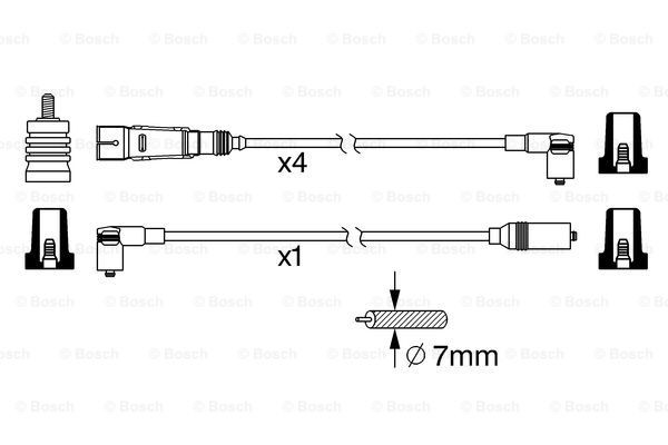 Купити 0986356342 Bosch Провід високовольтні, комплект
