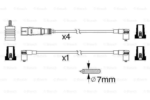 Високовольтні дроти 0986356343 Bosch