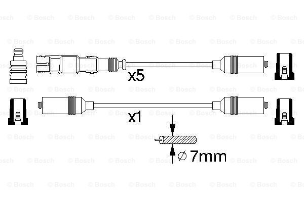 Дроти запалювання Bosch 0986356350 ціна, від 54.17 USD