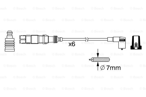 Купити 0986356384 Bosch Провід високовольтні, комплект