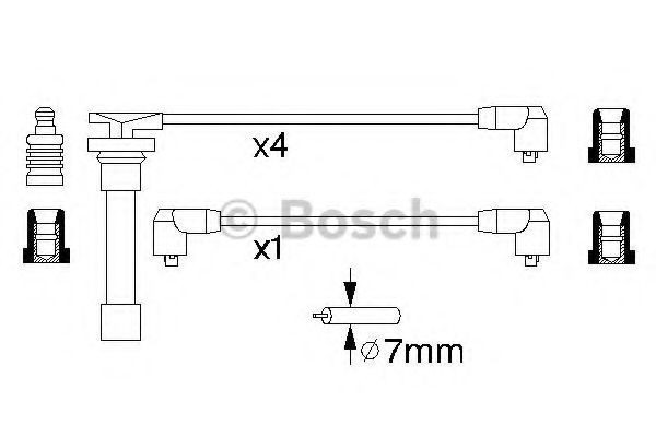 Купити 0986356703 Bosch Провід високовольтні, комплект