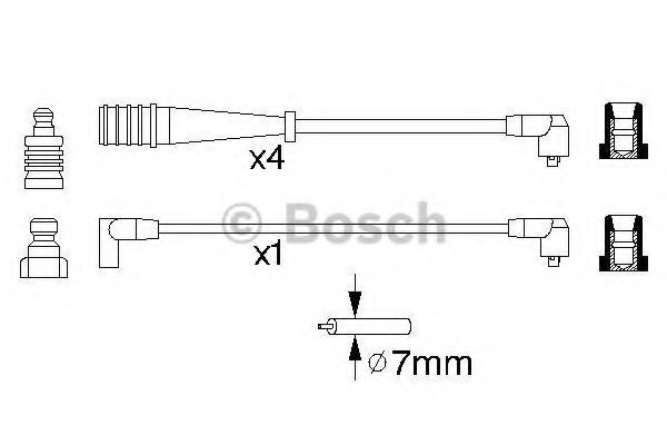 Купити 0986356704 Bosch Провід високовольтні, комплект
