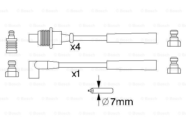Купити 0986356715 Bosch Провід високовольтні, комплект