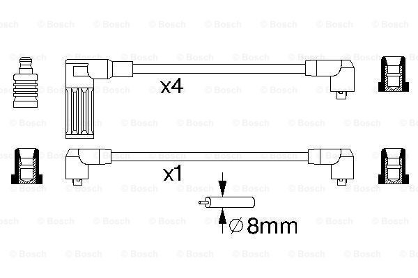 Дроти запалювання Bosch 0986356718 ціна, від 17.34 USD
