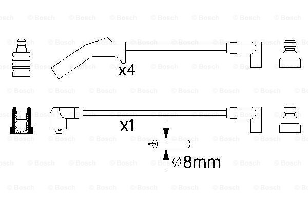 0986356724 Bosch Проводи високовольтні