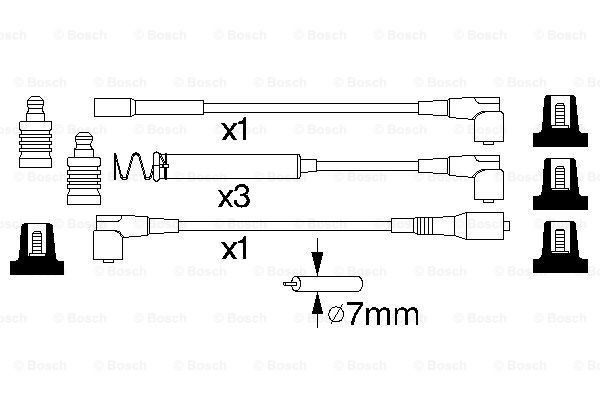 Дроти запалювання Bosch 0986356747 ціна, від 34.44 USD