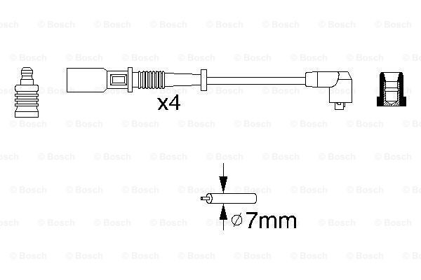 0986356754 Bosch Проводи високовольтні