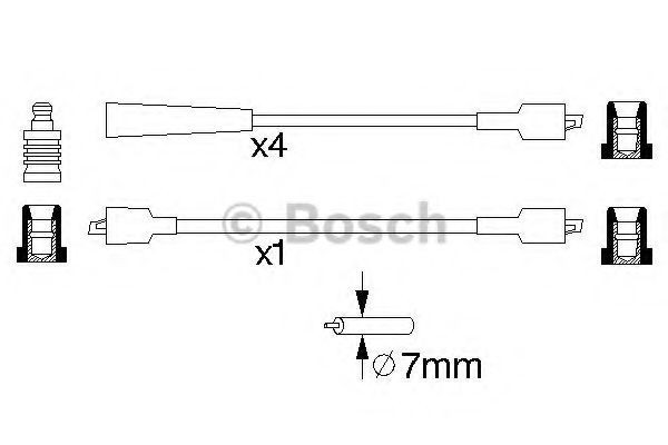 Дроти запалювання Bosch 0986356762 ціна, від 706.35 UAH
