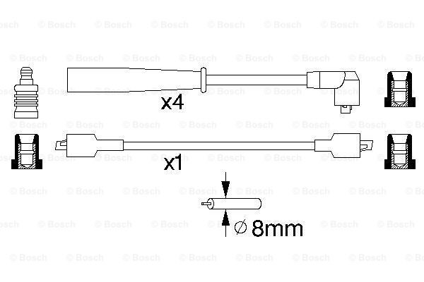 Високовольтні дроти 0986356774 Bosch